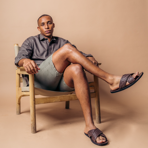 Ikwetta Diego Cross Slides Black Sheep Woven