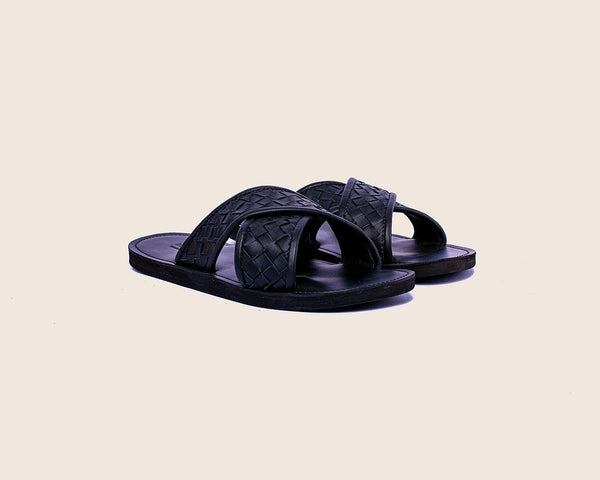 Ikwetta Diego Cross Slides Black Sheep Woven