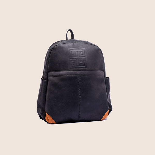Ikwetta Discovery Backpack Black Oil + Tan