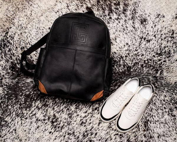 Ikwetta Discovery Backpack Black Oil + Tan