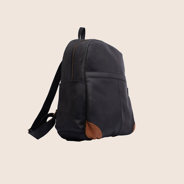 ikwetta Discovery Backpack Black oil + tan