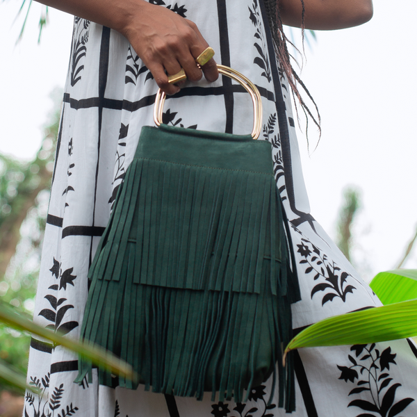 Ikwetta Flounce Small Forest Green H/S