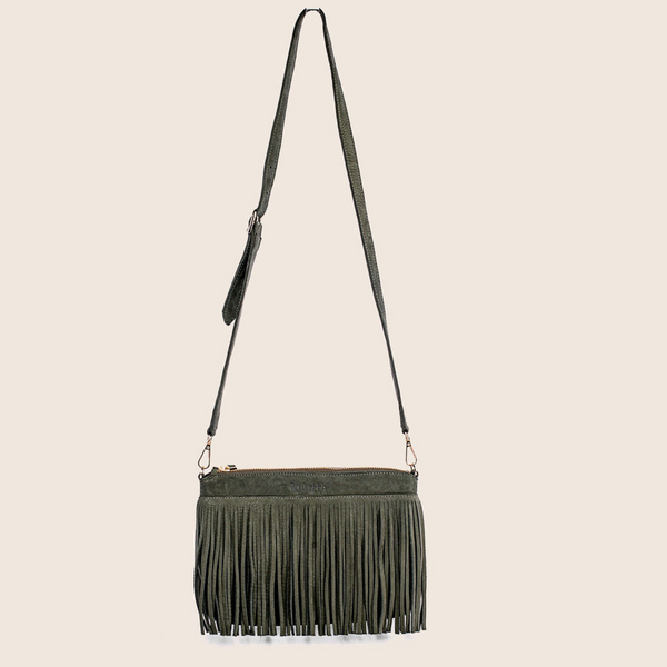 Ikwetta Fringe Crossbody Bag Black H/s