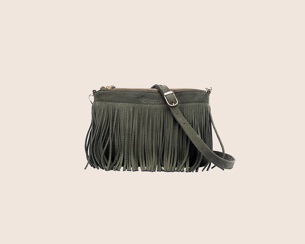 Ikwetta Fringe Crossbody Bag Black H/s
