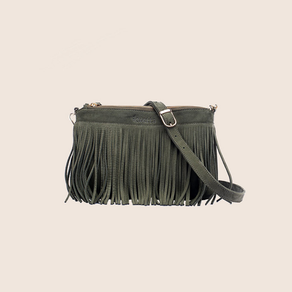 ikwetta Fringe Crossbody bag Black h/s