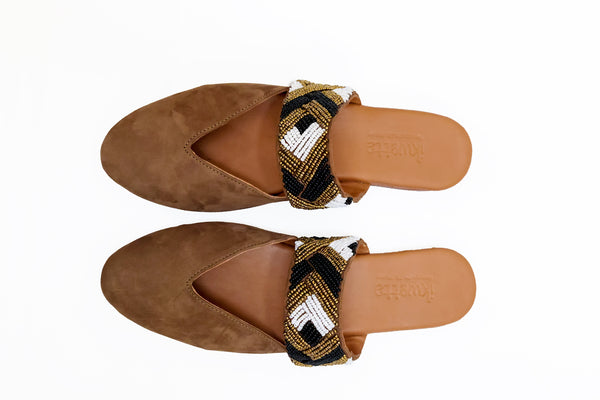 Ikwetta Luxe Mule Caramel H/S