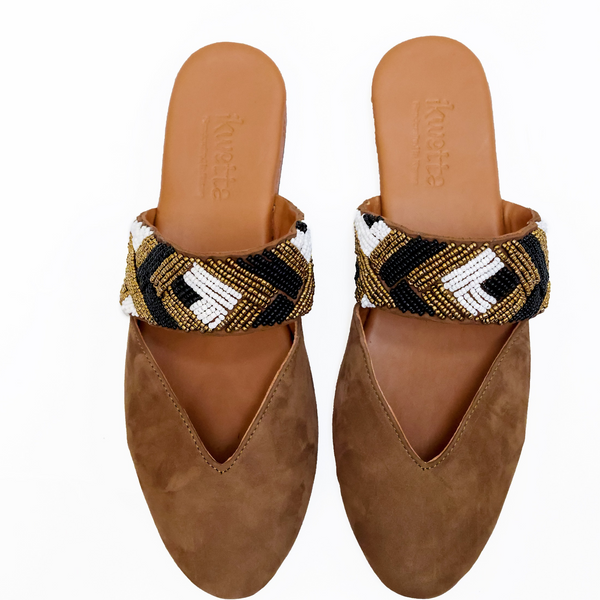 ikwetta Luxe Mule Caramel H/S