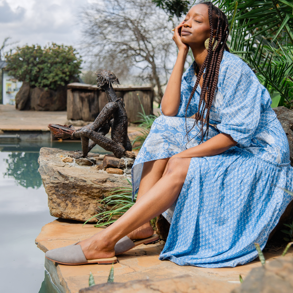 Ikwetta Maya Mule Black Suede