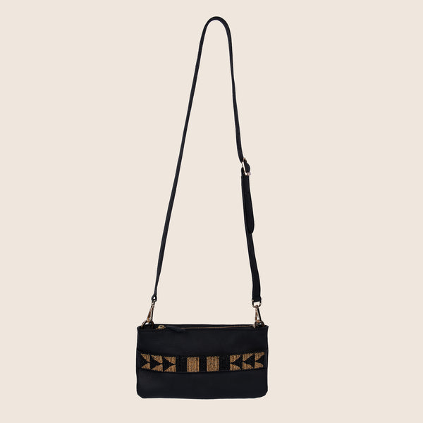 Ikwetta Nikki Crossbody Black Pebble