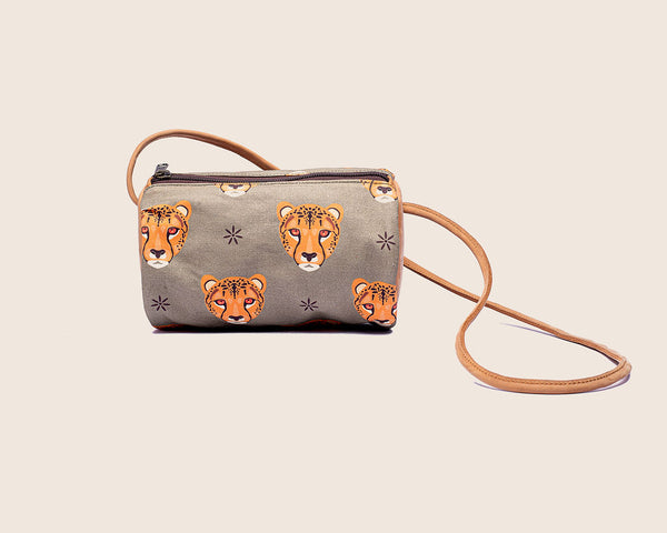 Ikwetta Roxy Canvas Bag Cheetah