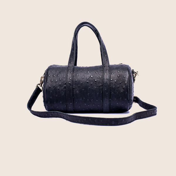 ikwetta Roxy Leather Bag Black Ostrich