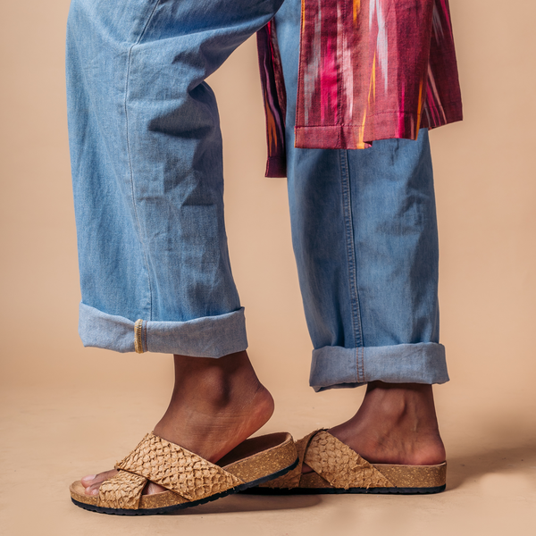 Ikwetta Samia Cork Sandal Ebony