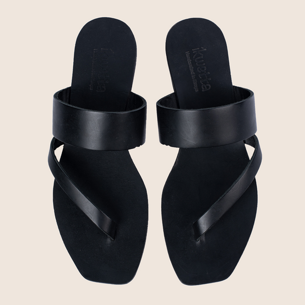 ikwetta tahiti sandals black