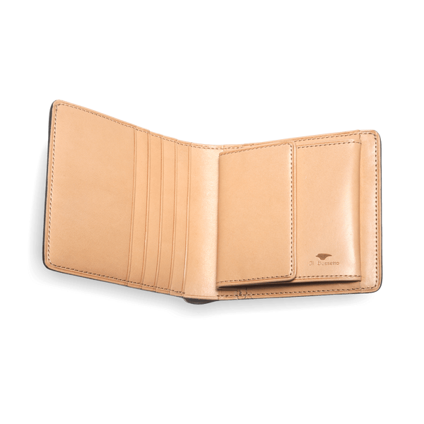 Il Bussetto Bifold Wallet For 4 SD Cards Cappuccino