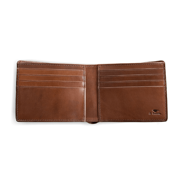 Il Bussetto Bifold Wallet In Colored Leather Navyblue