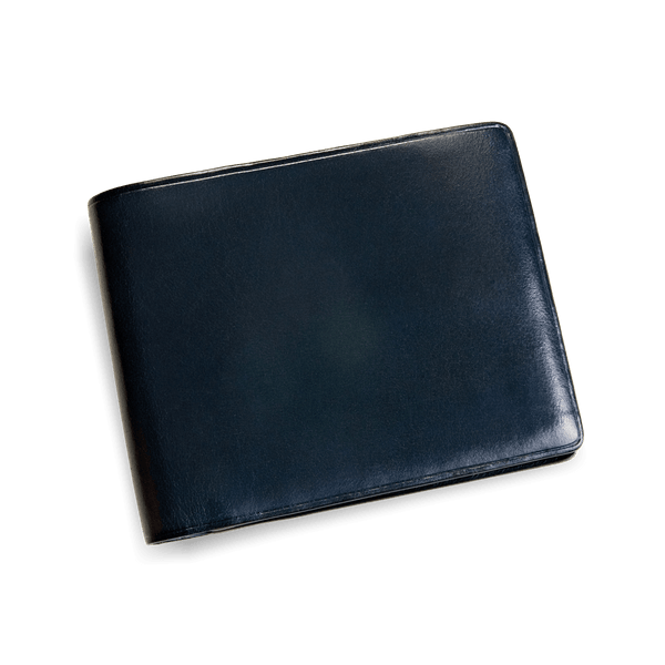 Il Bussetto Bifold Wallet In Colored Leather Navyblue
