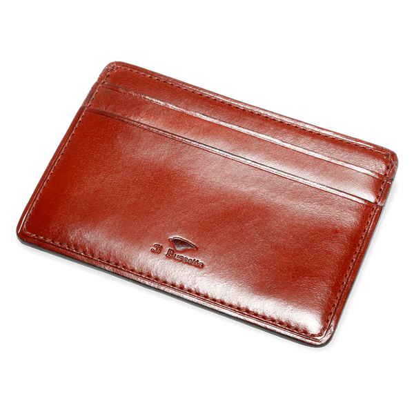 Il Bussetto Card Holder In Coloured Leather Fuchsia
