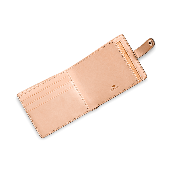 Il Bussetto Bi-Fold Wallet With Tab Coralred
