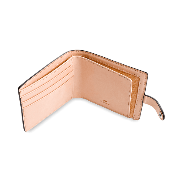 Il Bussetto Bi-Fold Wallet With Tab Coralred