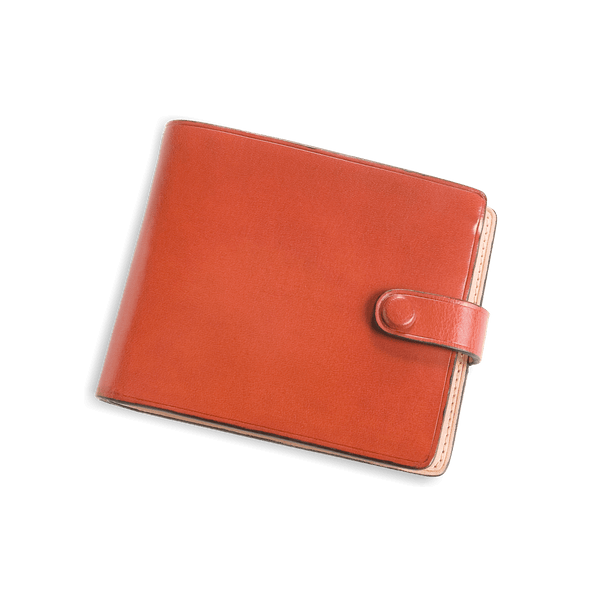 Il Bussetto Bi-Fold Wallet With Tab Coralred