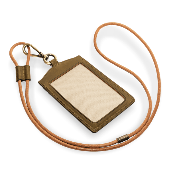 Il Bussetto Card Holder With Lanyard Lightbrown