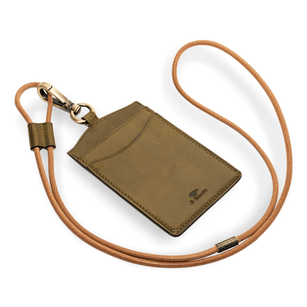 il bussetto Card Holder with Lanyard lightbrown