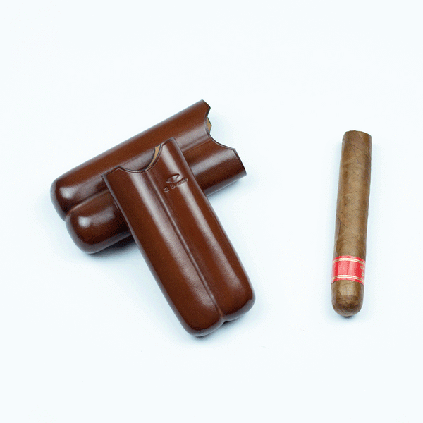 Il Bussetto Cigar Case For 2 Cigars Black
