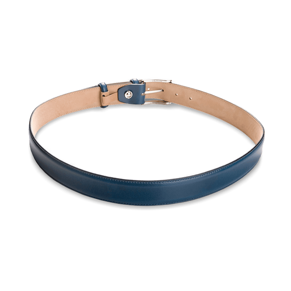 Il Bussetto Leather Belt Poseidonblue