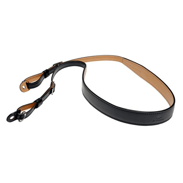 il bussetto Leather Camera Strap black