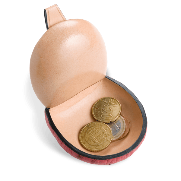 Il Bussetto Ostrich Coin Pouch Tacco Cappuccino