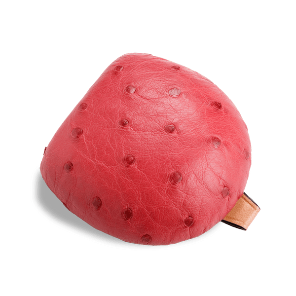 il bussetto Ostrich Coin Pouch Tacco cappuccino