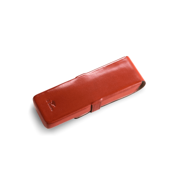 Il Bussetto Pen Case For 2 Pens Orange