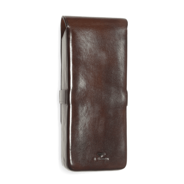 Il Bussetto Pen Case For 3 Pens Darkbrown