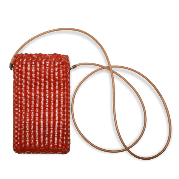 il bussetto Phone Pouch with Strap Plus coralred