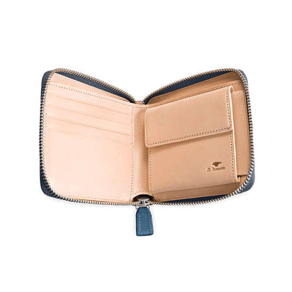 Il Bussetto Square Zip Wallet Poseidonblue