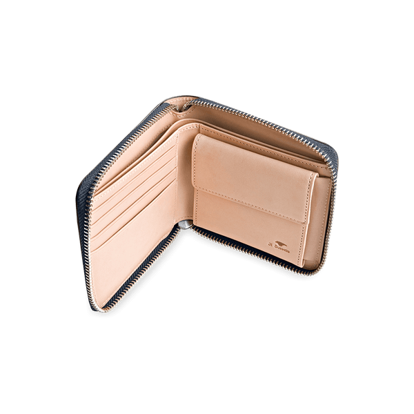 Il Bussetto Square Zip Wallet Poseidonblue