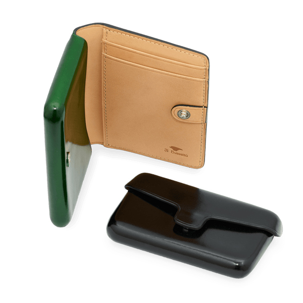 Il Bussetto Wallet & Card Holder Combo Black-black