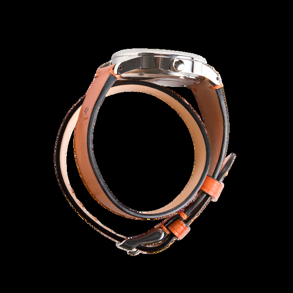 Il Bussetto Leisure Time Double Tour Watch White Orange