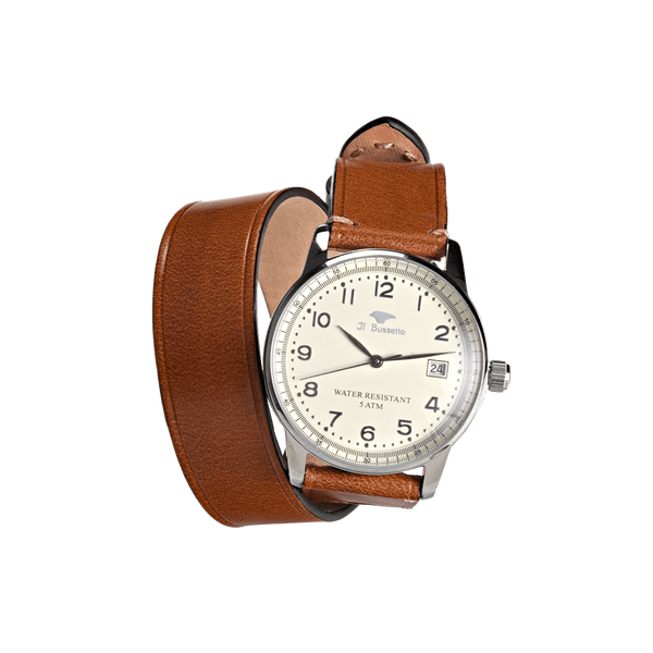 Il Bussetto Leisure Time Double Tour Watch White Orange