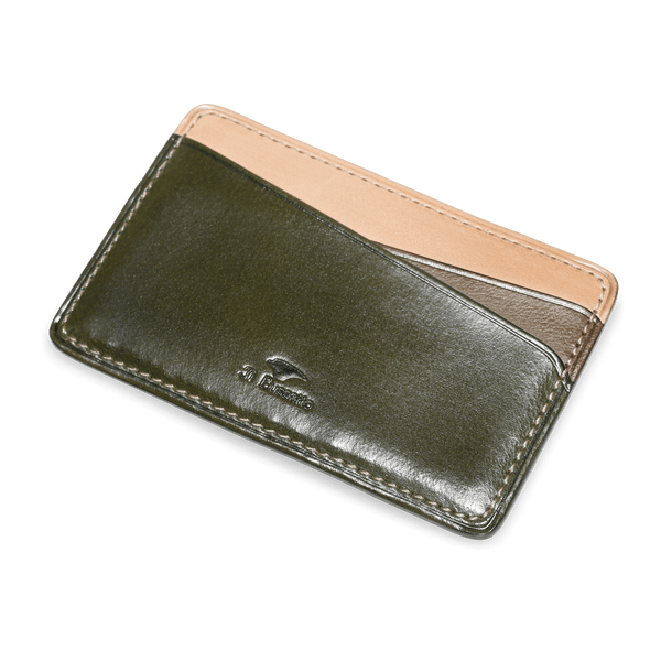 Il Bussetto Multicolor Slim Card Holder Ochre-orange-natural
