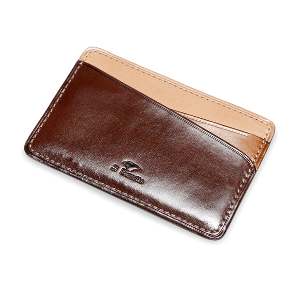 Il Bussetto Multicolor Slim Card Holder Ochre-orange-natural