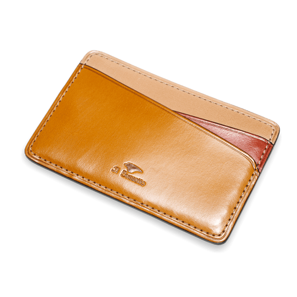 il bussetto Multicolor Slim Card Holder ochre-orange-natural