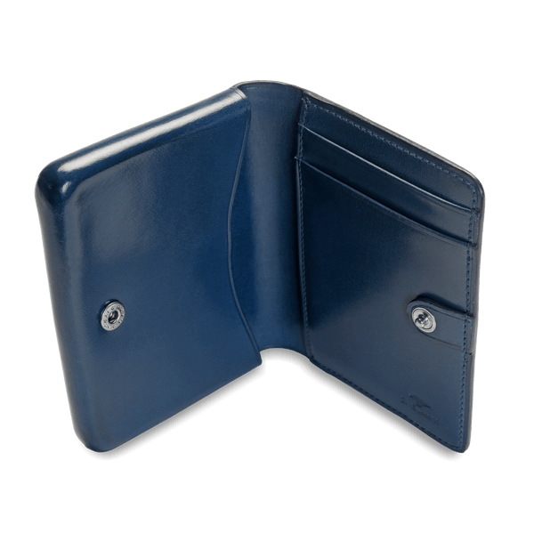 il bussetto NoLo Wallet in coloured leather poseidonblue