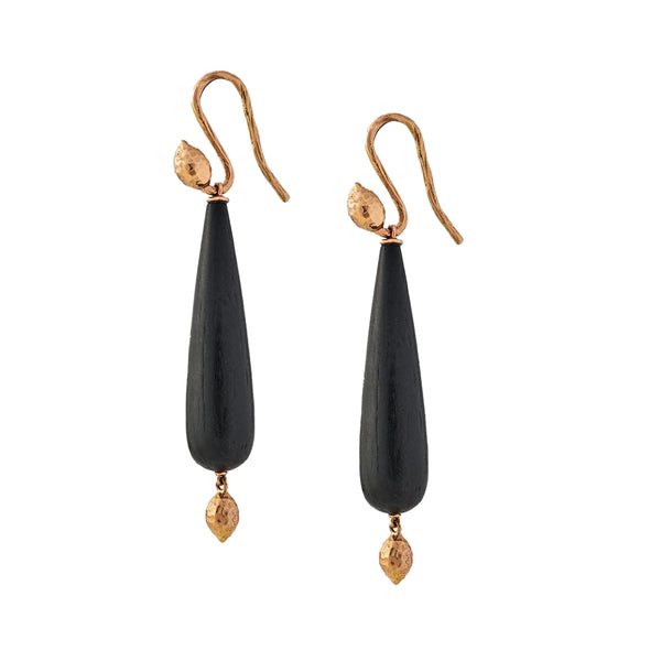 ileana makri 18K Rose Gold & Ebony Sea Kale Drop Earrings