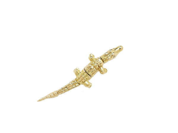 Ileana Makri Alligator Yellow Gold Convertible Stud Earring