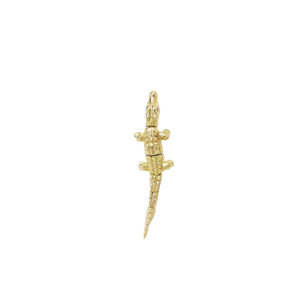 ileana makri Alligator Yellow Gold Convertible Stud Earring