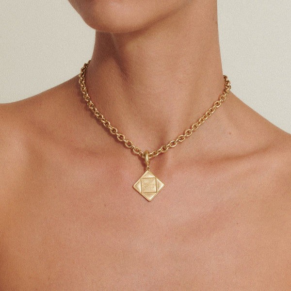 Ileana Makri Bruno Yellow Gold Baby Everything Is A Sign Pendant
