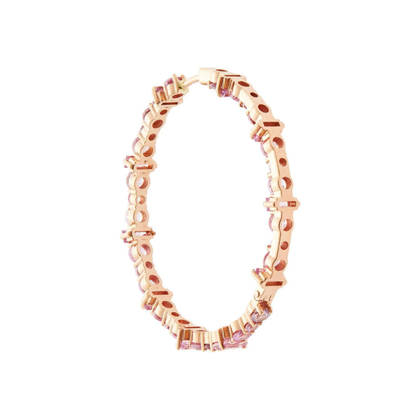 Ileana Makri Cosmic Medium Pink Sapphire Rivulet Hoops