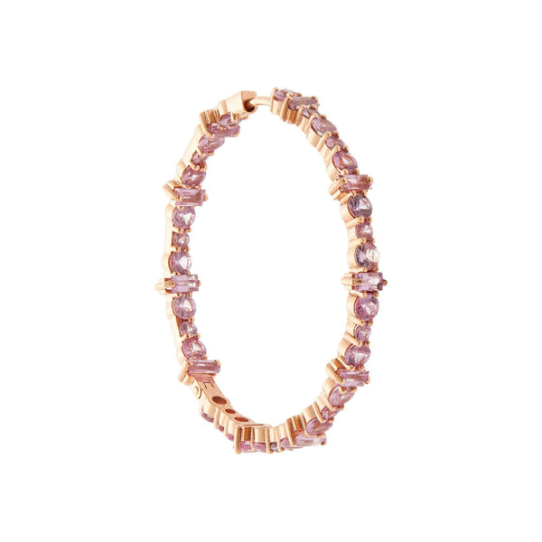 Ileana Makri Cosmic Medium Pink Sapphire Rivulet Hoops