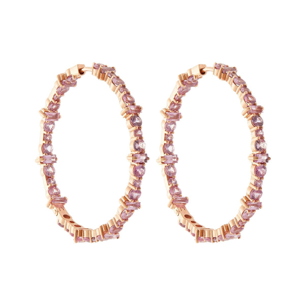 ileana makri Cosmic Medium Pink Sapphire Rivulet Hoops